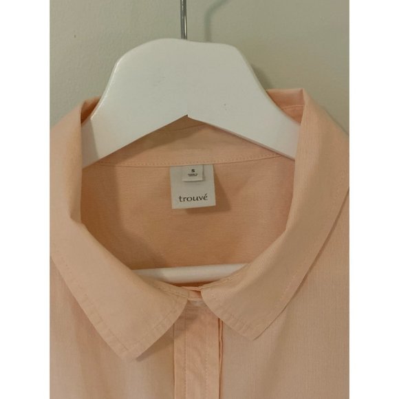 Sz S Trouve Long Sleeve Collared Button Down Shirt - Picture 3 of 4